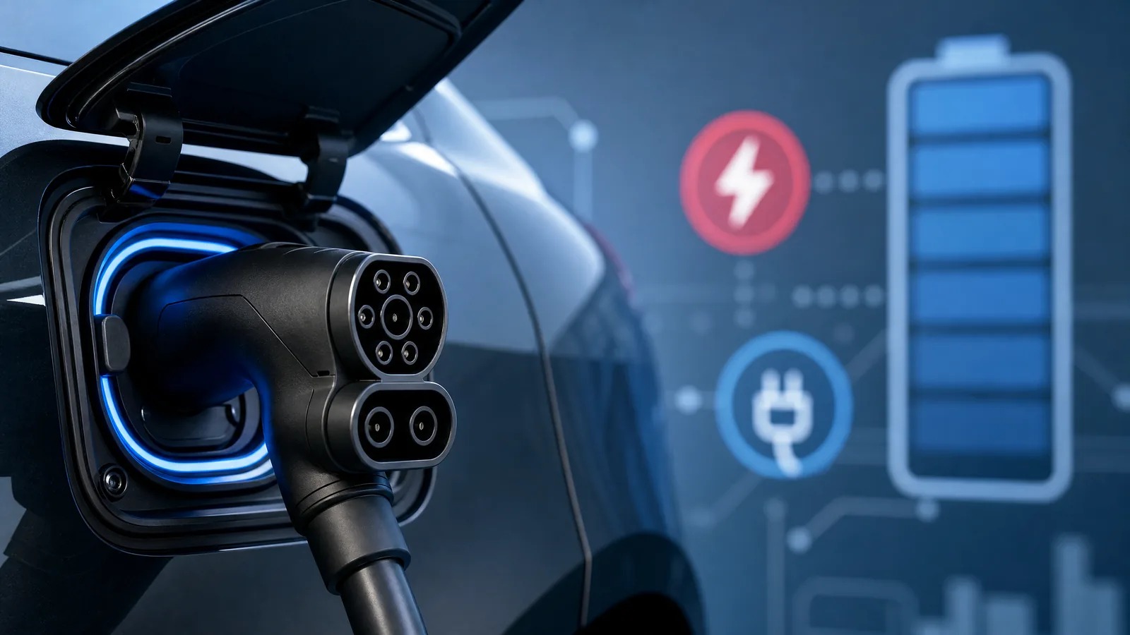 Ilustración editorial de Automifya: Del kWh al CCS: diccionario para entender una ficha de coche eléctrico